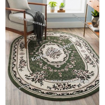 Ковер Лайт Карпет Дизайн 23896 Зеленый Овал