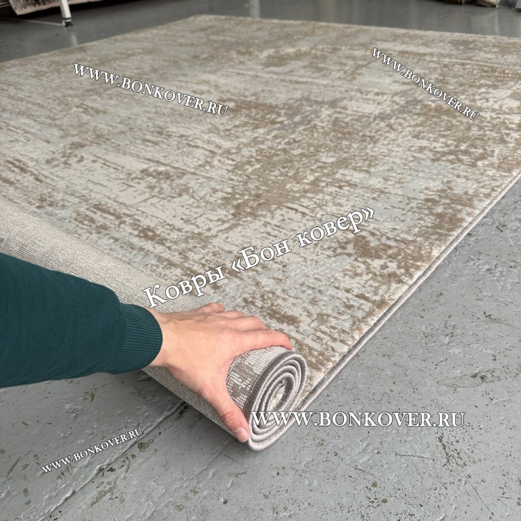 Современный Ковер Дизайн 046 Беж с Серым