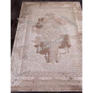 Турецкий Ковер Для Гостиной Дизайн 02 Бежево-Коричневый Прямоугольный